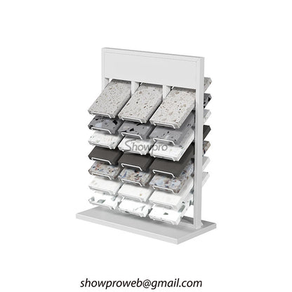 Portable tile display rack for trade show booths