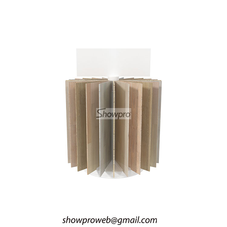 Showroom desktop display rack for wooden tiles