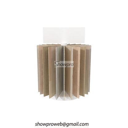 Showroom desktop display rack for wooden tiles