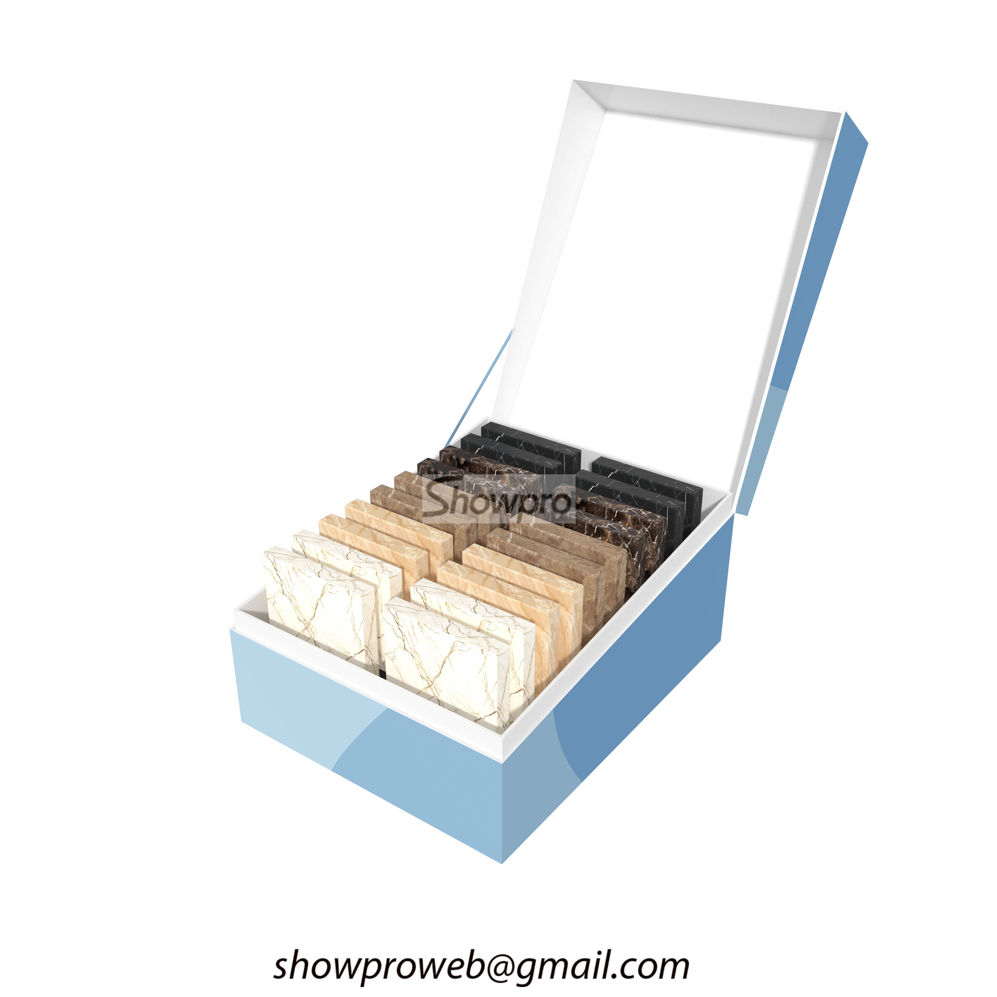 Tile sample box cheap stone display boxes – Showpro Trade Inc