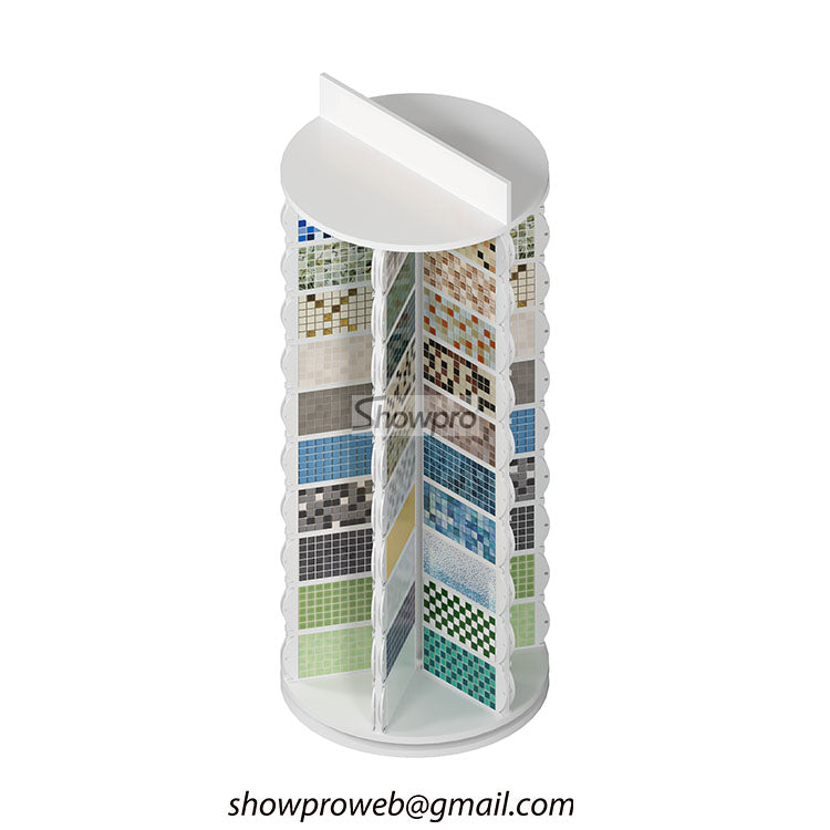 Vertical mosaic tile display rack manufacturers