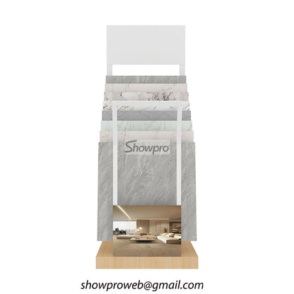 Full-size marble stone display rack for warehouses