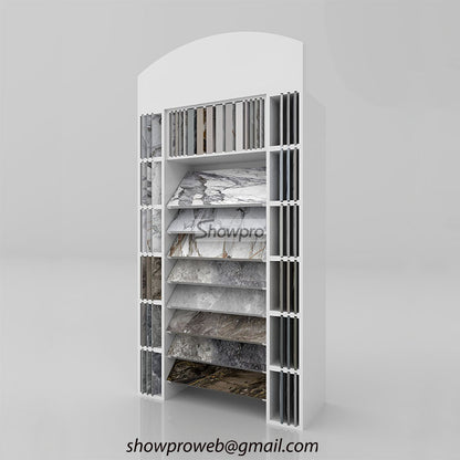 Custom branded tile display rack manufacturer for wholesalers
