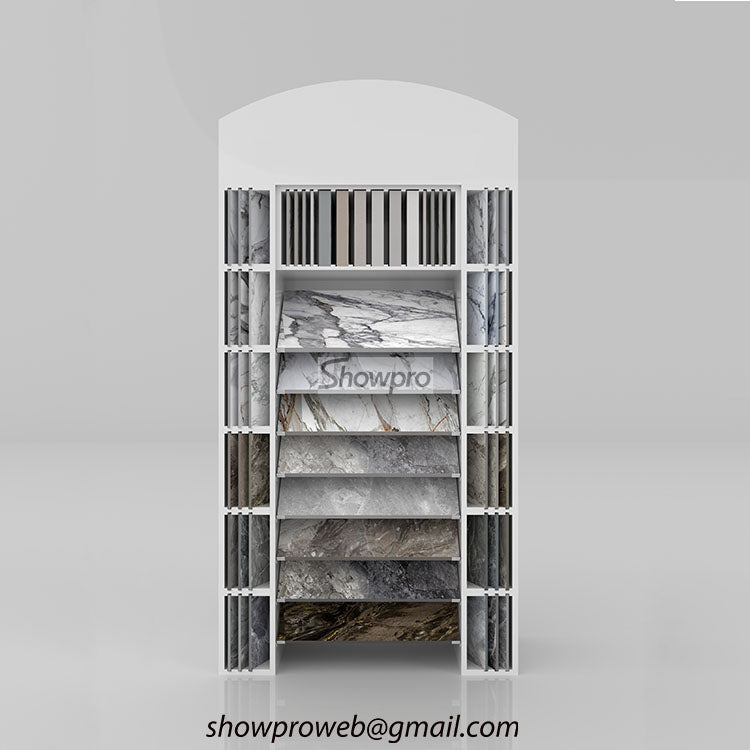 Custom branded tile display rack manufacturer for wholesalers