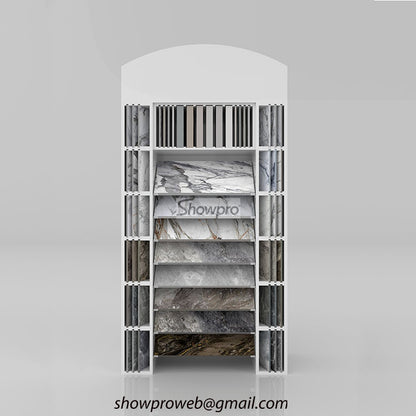 Custom branded tile display rack manufacturer for wholesalers