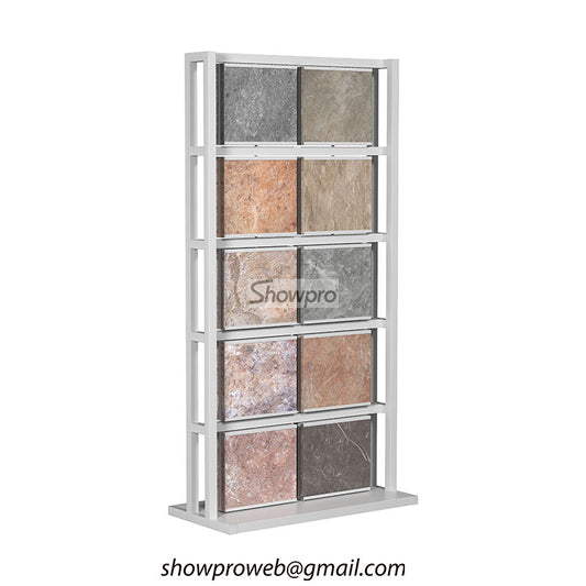 Custom metal sample display rack for stone tiles