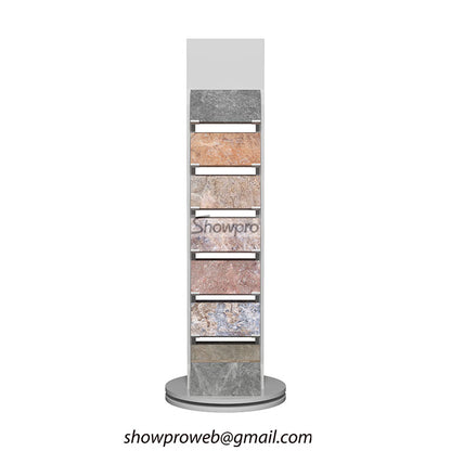 Custom branded floor tile display stands for distributors