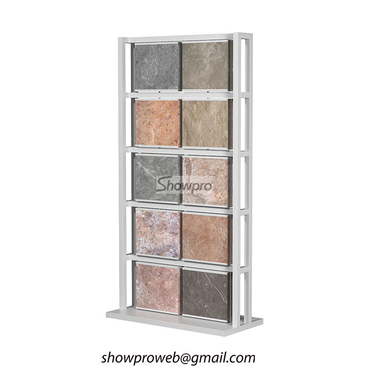 Custom metal sample display rack for stone tiles