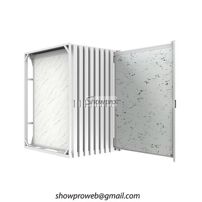 smooth-glide pull-out tile display system for showrooms