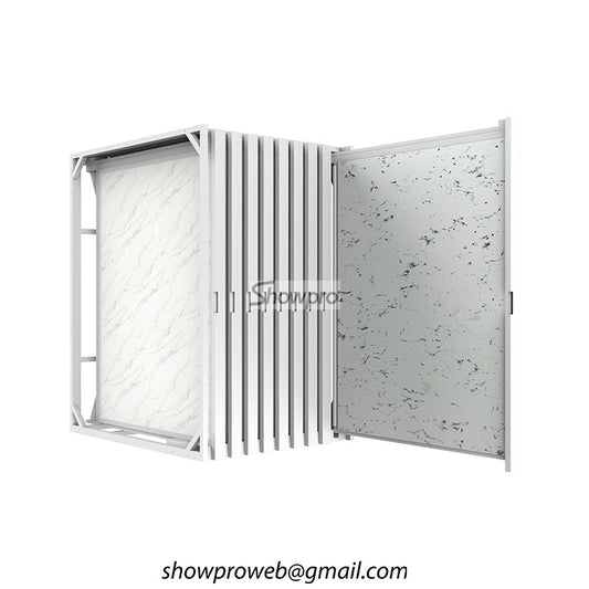 smooth-glide pull-out tile display system for showrooms