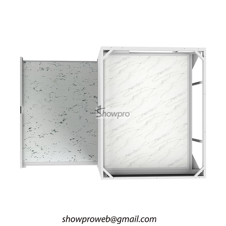 smooth-glide pull-out tile display system for showrooms