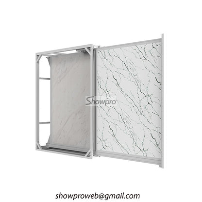 smooth-glide pull-out tile display system for showrooms