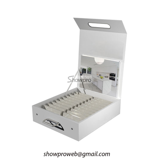 High quality cardboard suitcase for sample tiles