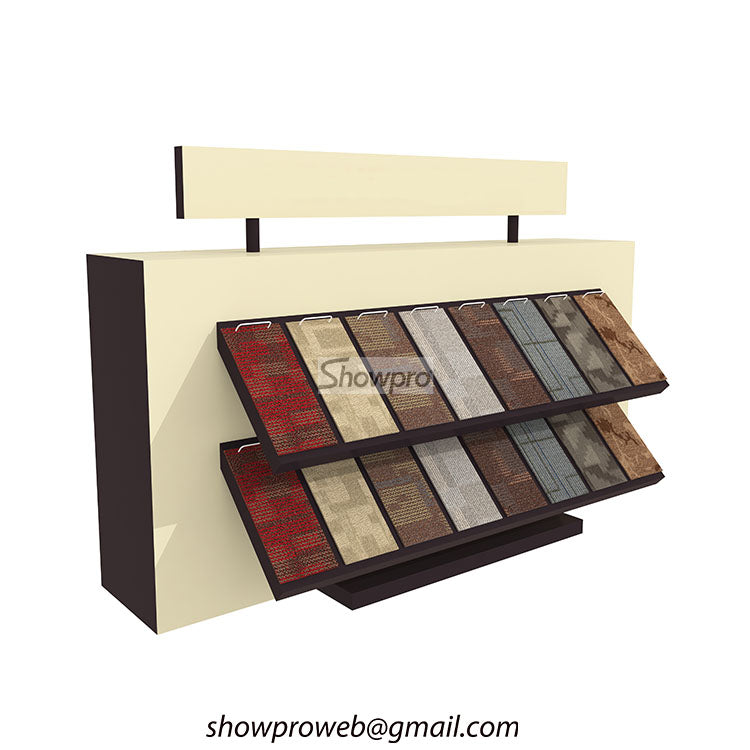 Carpet showroom display rug display stand