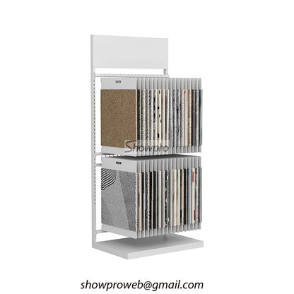 Carpet display rack floor standing page turning display rack