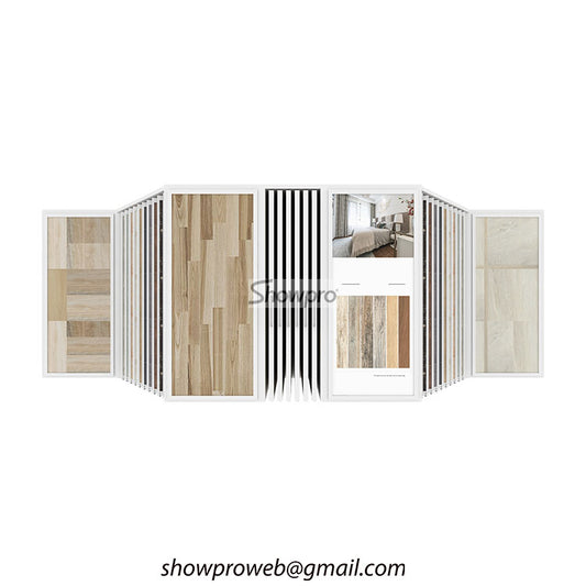 Modern wood flooring showroom display solutions