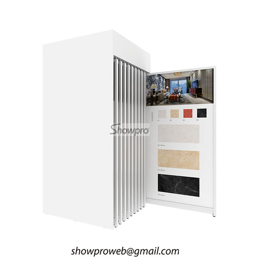 Ceramic tile showroom push pull display stand