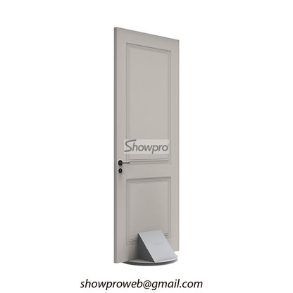 wooden door simple display stand door display solution