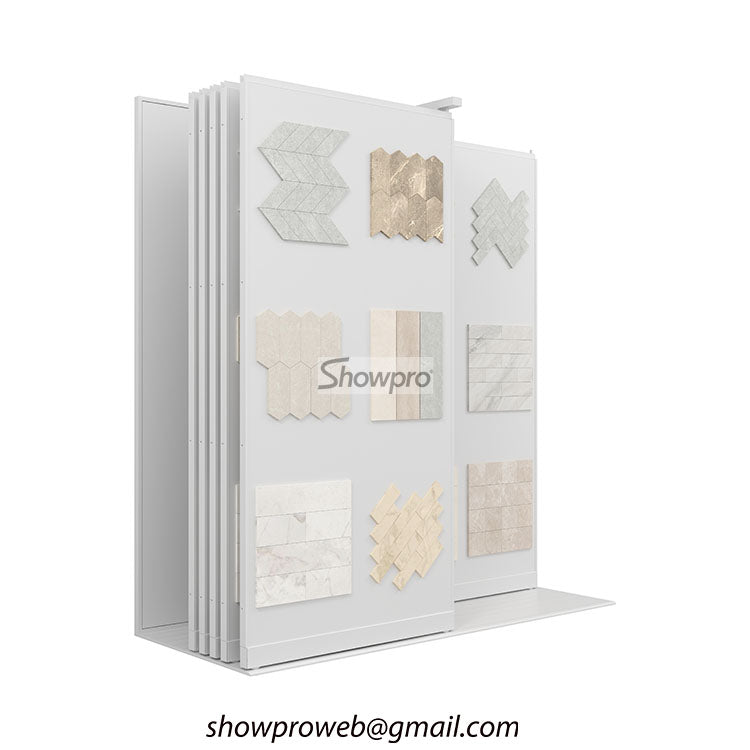 Mosaic tiles sliding display stand mosaic racks