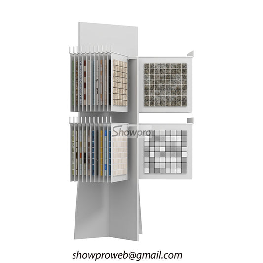 mosaic sample page turning display stand wholesale