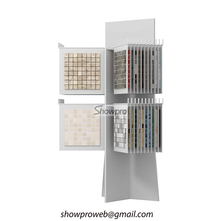 mosaic sample page turning display stand wholesale