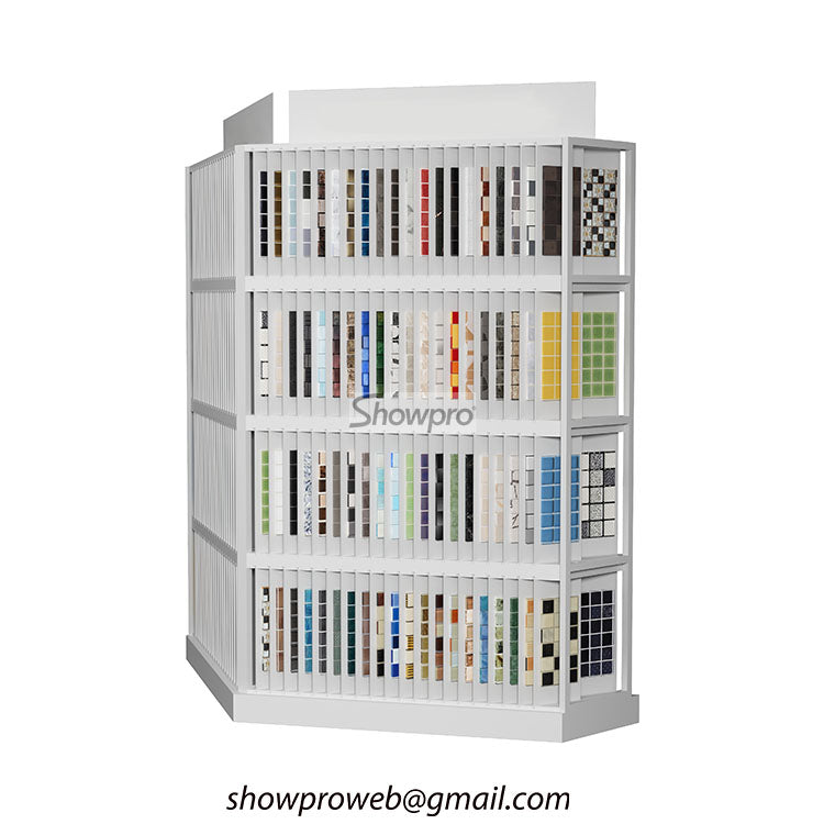 Simple display racks for mosaic tiles