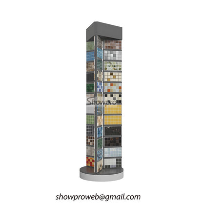 Mosaic tiles display ideas vertical display racks
