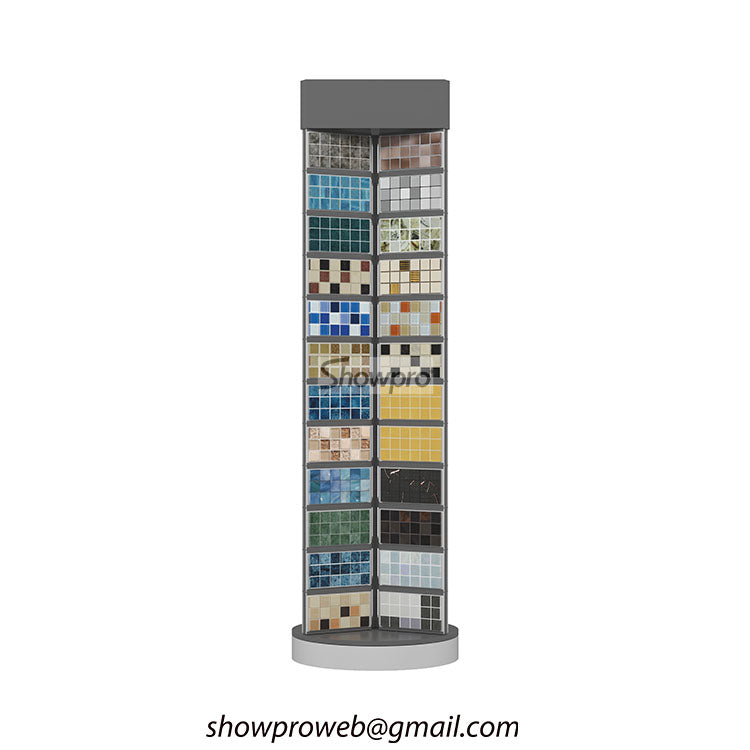 Mosaic tiles display ideas vertical display racks