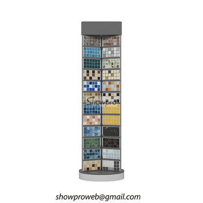 Mosaic tiles display ideas vertical display racks