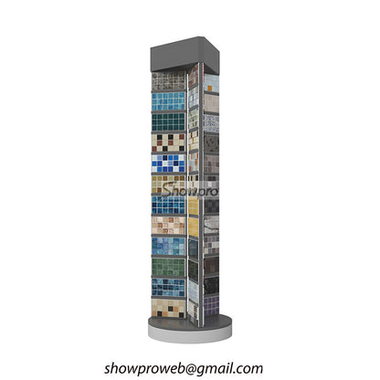 Mosaic tiles display ideas vertical display racks