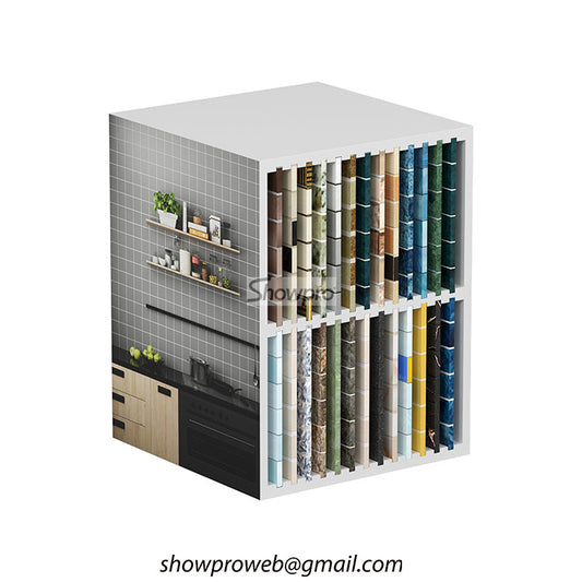 Mosaic tiles storage cabinet mosaic display solution