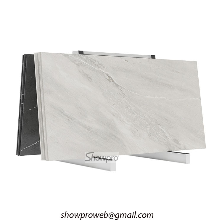 Durable slab tile display rack marble stone storage stand