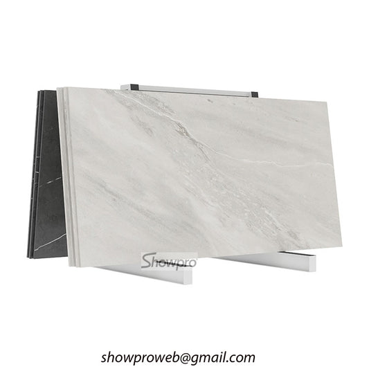 Durable slab tile display rack marble stone storage stand