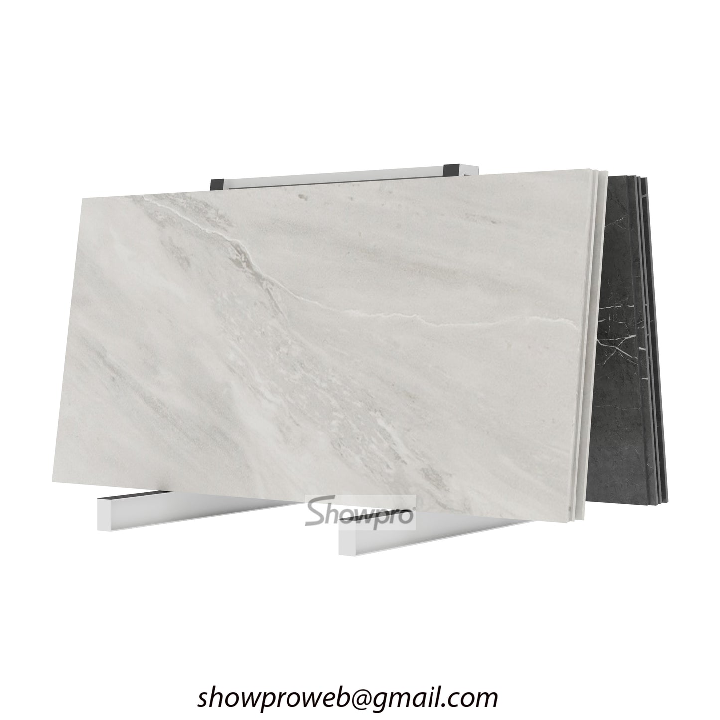 Durable slab tile display rack marble stone storage stand