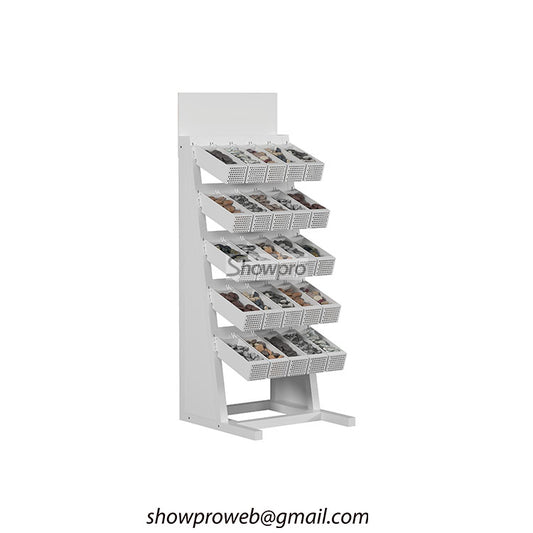 Retail display rack for cobblestone samples