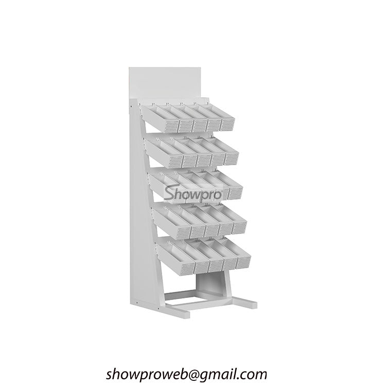 Retail display rack for cobblestone samples