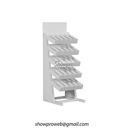 Retail display rack for cobblestone samples