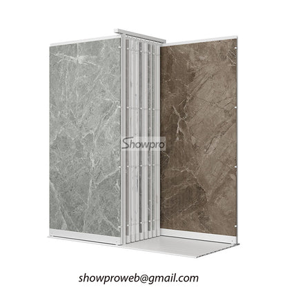 porcelain tiles sliding displays marble display rack