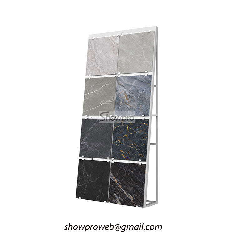 Perforated display board for heavy tile samples
