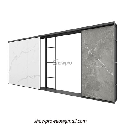 large slab sliding display stand sample stone displays