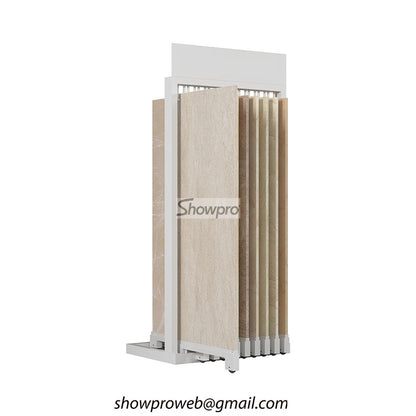 10-panel ceramic tile sliding display stand