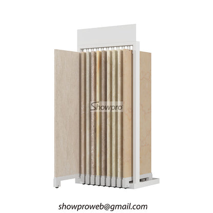 10-panel ceramic tile sliding display stand
