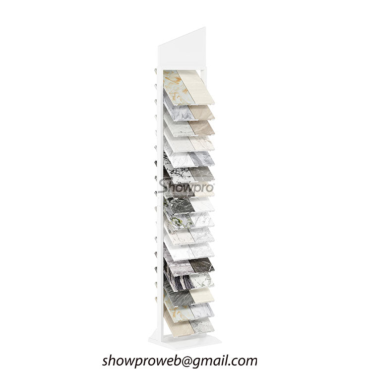 Custom logo tile sample display rack for manufacturers