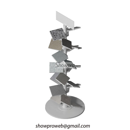 tiles sample rotating display stand stone floor racks