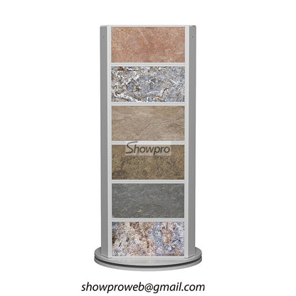Vertical display for ceramic tile samples