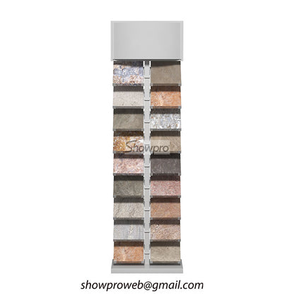 Exhibition-grade stone display stand for trade shows