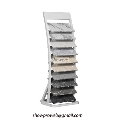 Customized stone display rack tile rack display