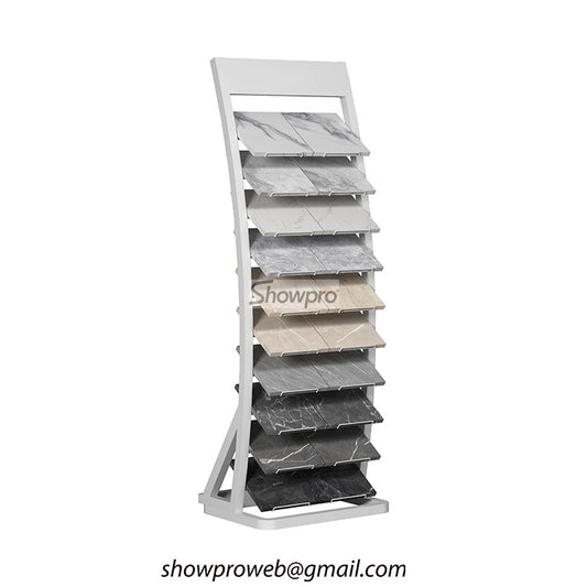Customized stone display rack tile rack display