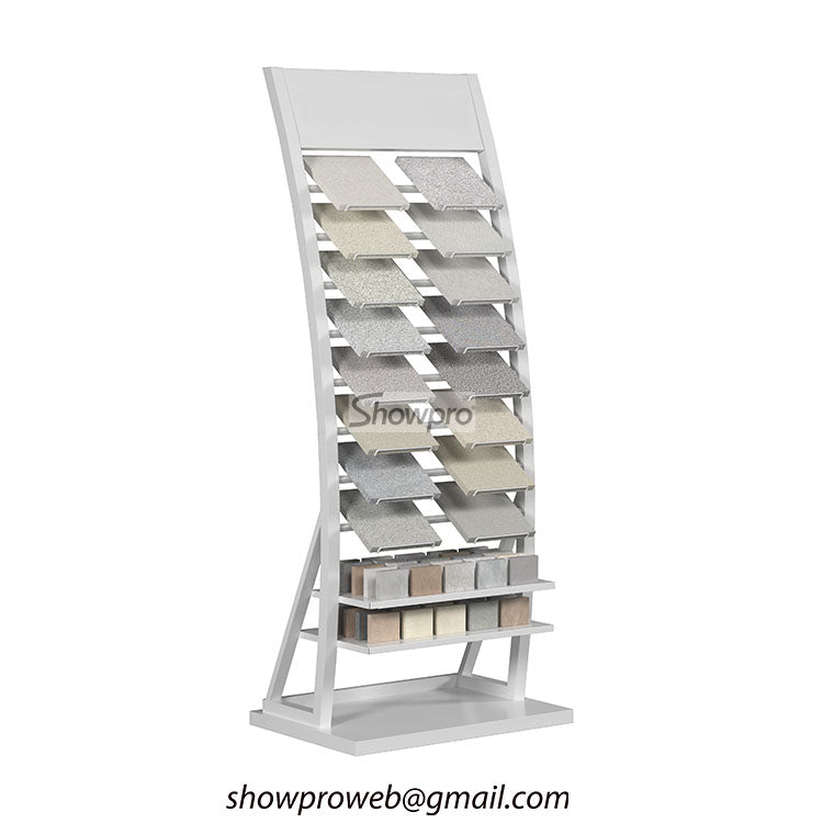 Stone sample storage racks for wholesalers