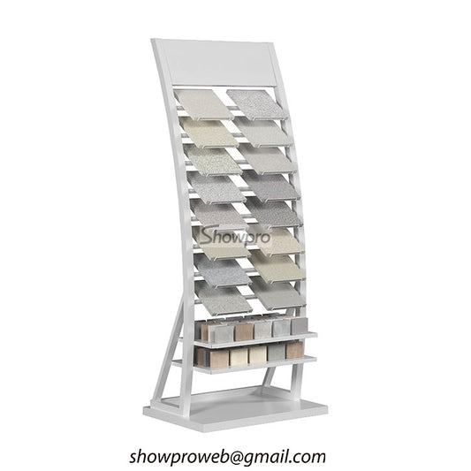Stone sample storage racks for wholesalers